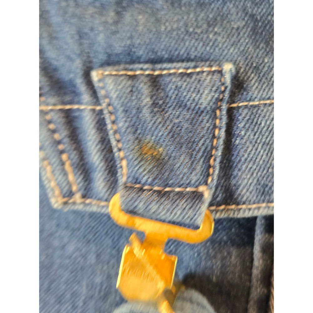 Carhartt Loose Fit Denim Bib Overalls Mens 38x34 Blue OR4672-M Workwear Rugged - Picture 8 of 15